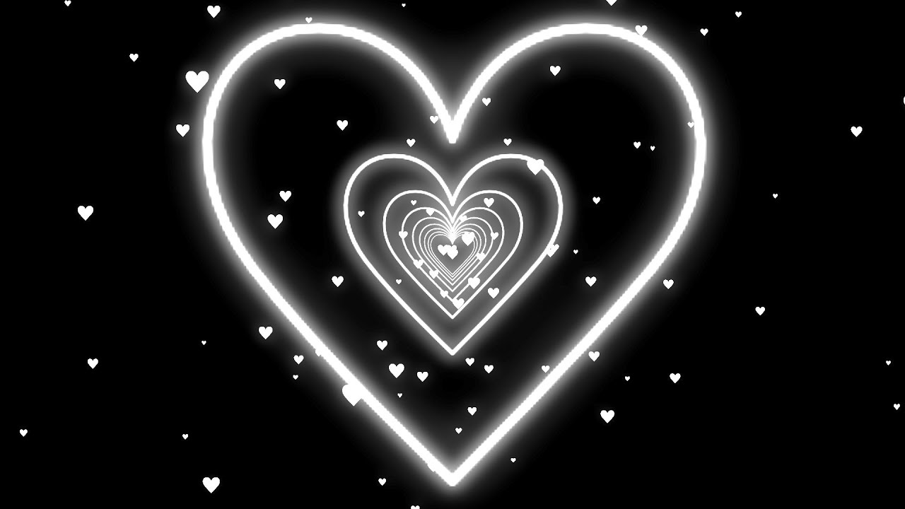 Love Heart Background Black and White ?? Ending Heart Tunnel Background  Video Loop - YouTube