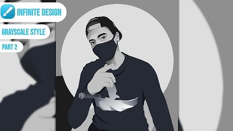 How to make a VECTOR PORTRAIT grayscale / B&W style (2) | INFINITE DESIGN (Android)