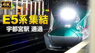 (4K) JR東日本 E5新幹線停靠及離開宇都宮車站