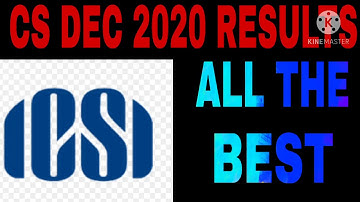 CS FOUNDATION DECEMBER 2020 RESULTS | ICSI IMPORTANT ANNOUNCEMENT