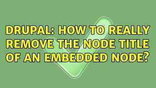 Drupal: How to really remove the node title of an embedded node? Profile
