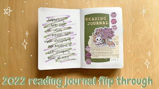 2022 reading journal COMPLETE flip through