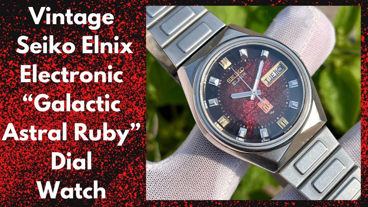 Vintage Seiko Elnix Electronic “Galactic Astral Ruby” Dial Watch