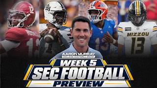 LIVE: Week 5 SEC Football Preview & Predictions | Aaron Murray College Football Show