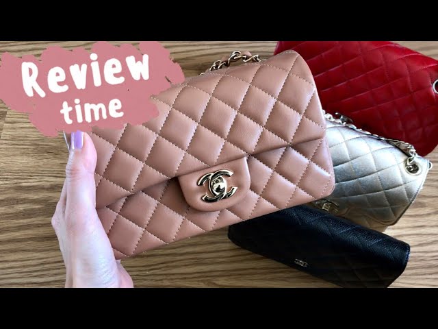 CHANEL MINI RECTANGLE FLAP LAMBSKIN REVIEW, WHAT FITS, ONE YEAR