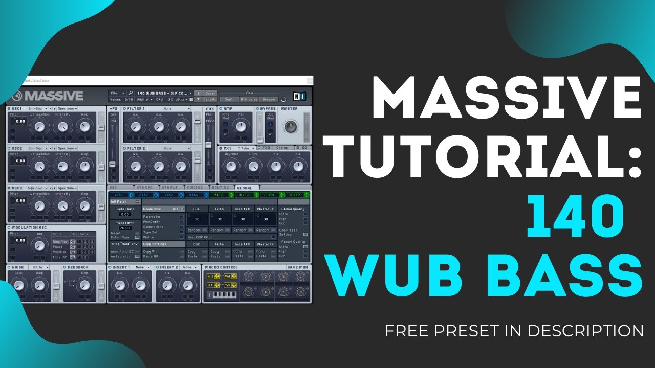 Massive Tutorial: 140 Wub Bass - DJP Coaching