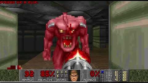 Doom, E1M4 - Command Control, Nightmare, Pistol Start