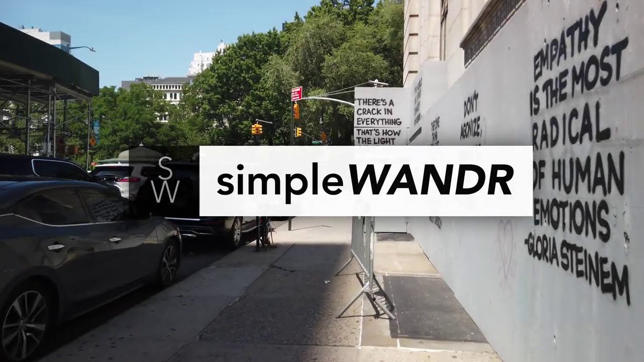 [4K60] Madison Square Park - Walking in the Heat Wave 2020 | Binaural City Sounds - Manhattan NYC