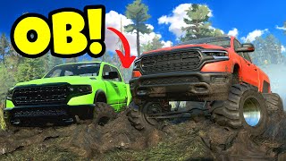 We Drove the BIGGEST TRUCKS & CRASHED THEM in Snowrunner Mods!