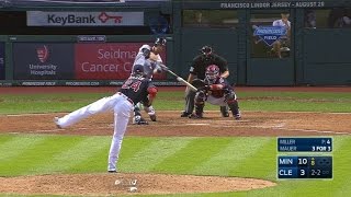 MIN@CLE: Mauer tallies four hits vs. Indians