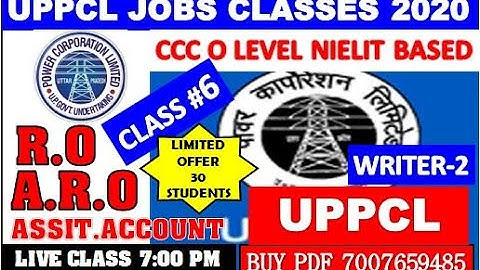 UPPCL RO/ARO/ASSISTANT ACCOUNTANT CLASS #6 (CCC-O LEVEL BASED)LIBREOFFICE WRITER 2