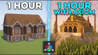 I Proved Axiom Saves Your Time In Minecraft (1 Hour Building Test)