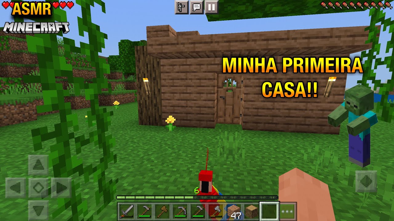 ASMR JOGANDO MINECRAFT PELA PRIMEIRA VEZ!!
