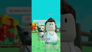 He's recording a video while singing! 📱 #roblox #growagarden #shorts
