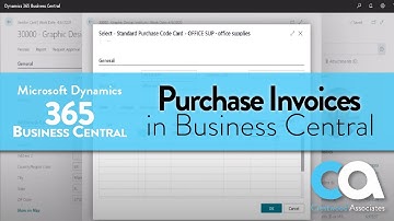 Purchase Invoices in Business Central