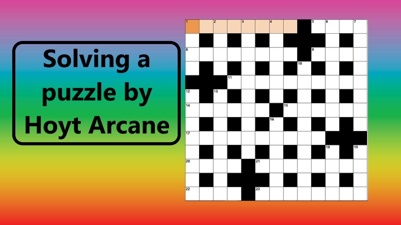 Solving a cryptic crossword by Hoyt Arcane YouTube