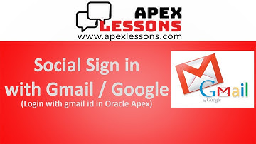 Oracle Apex Social Sign in using Google / Gmail Id