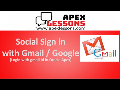 Oracle Apex Social Sign in using Google / Gmail Id