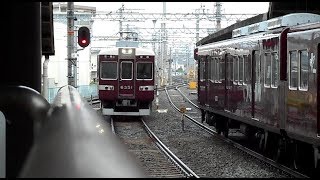 2018.10.06 阪急 6300系 6351F 普通 桂 行き 到着 桂駅 阪急電車 阪急電鉄