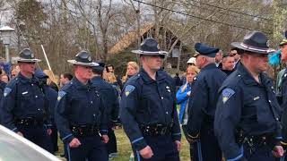 Yarmouth Police Officer Sean Gannon: Police procession into St. Pius X Church