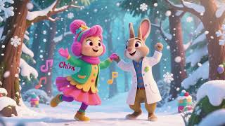 Dr. Chiky & Peter Rabbit Dancing In The Snow Jungle Magical Winter Moves