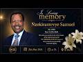 In Loving Memory Of NZOKIRANTEVYE Samuel 
