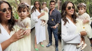 Bipasha Basu Along with Daughter Devi \& Husband Karan Singh Grover at Alana Panday's BabyShower 😍💖📸