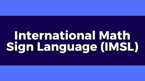 International Math Sign Language (IMSL) - 3rd Place Grand Award in TECA