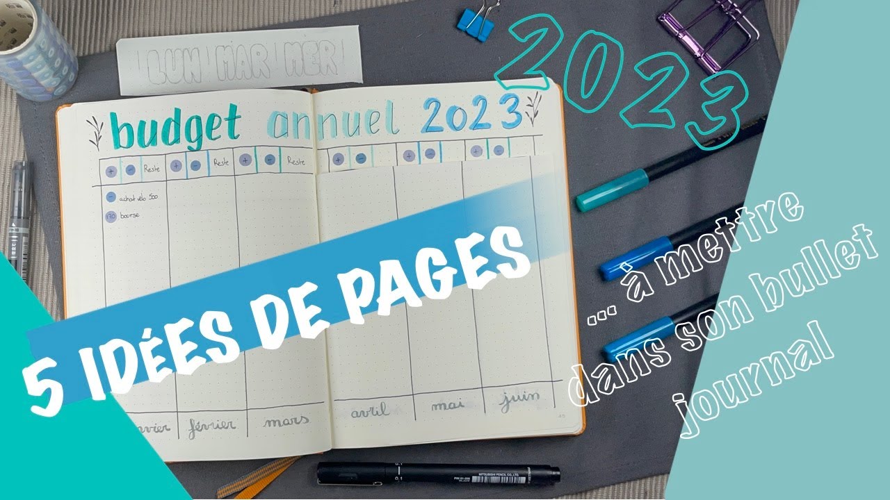 5 idées de pages à mettre dans votre bullet journal