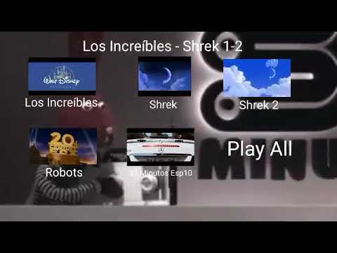 Los Increíbles - Shrek 1-2 5 En 1 DVD Menu Pirata