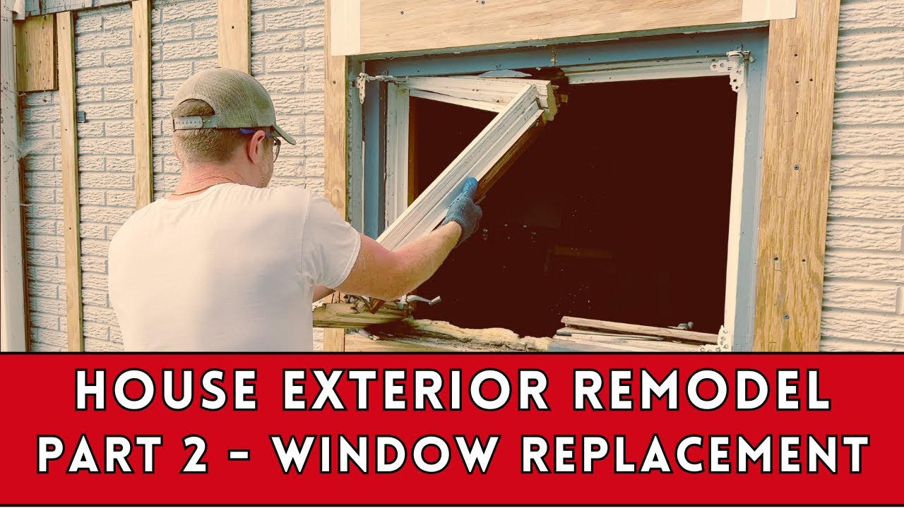 Home Siding Renovation -  Part 2: Tearing out old windows and replacing with new Anderson 400s!