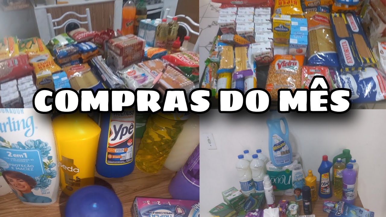 COMPRAS DO MÊS / PARA TRÊS PESSOAS / COM $ 756,64 