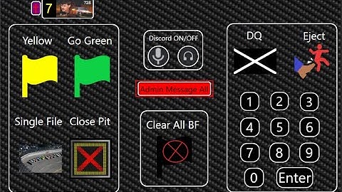 iRacing Admin Control Panel App.