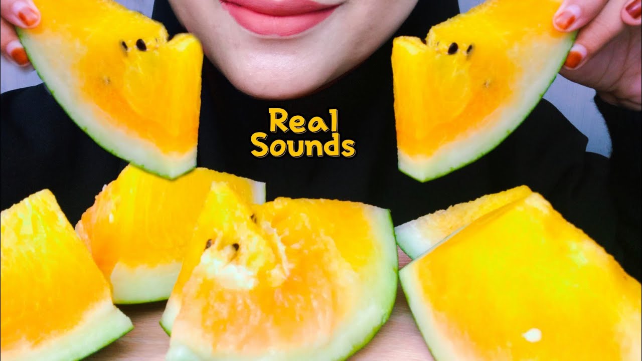 WATERMELON ASMR MUKBANG REAL SOUNDS | eating show - YouTube