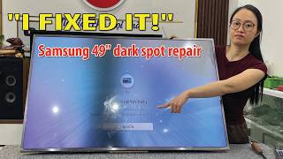 Samsung 49" TV Has a Dark Spot in the Middle? Girl Replaces Burnt LED Strips - Fixed! screenshot 3