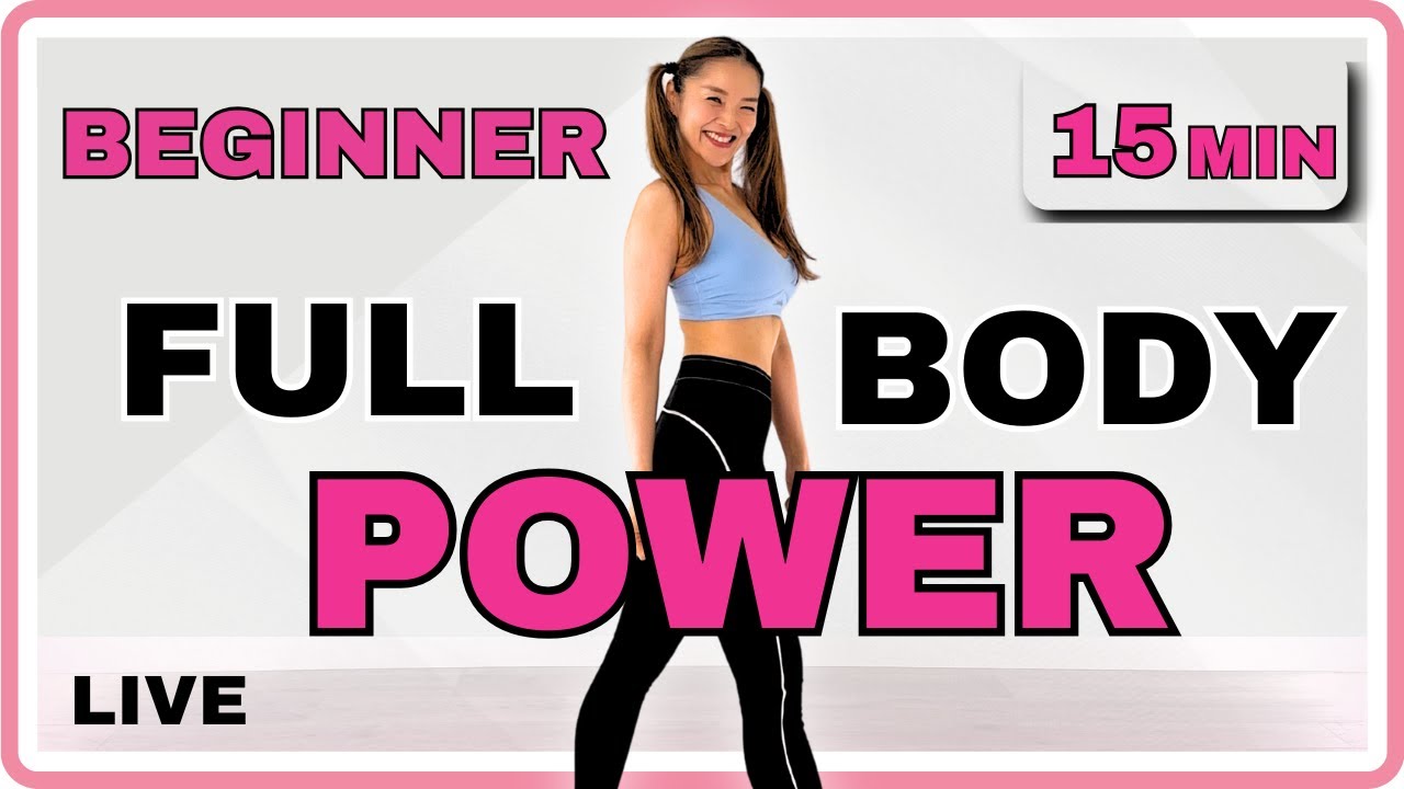 15 Min Full Body Beginner Workout | Cardio + Strength + Core + Balance ...