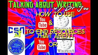 Talking About Writing w Dr Joe - Using YouTube Wiki to find content that s NOT YouTube OR Wiki