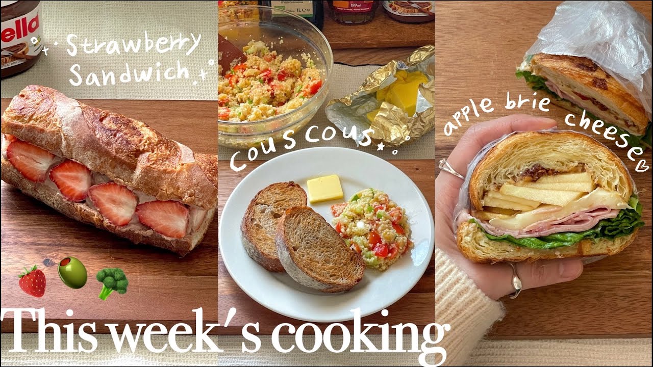 ˚₊‧꒰ა 일주일 느좋 브런치 ໒꒱‧₊˚🍓쿠스쿠스 샐러드, 브로콜리 토스트, 올리브 스콘 레시피