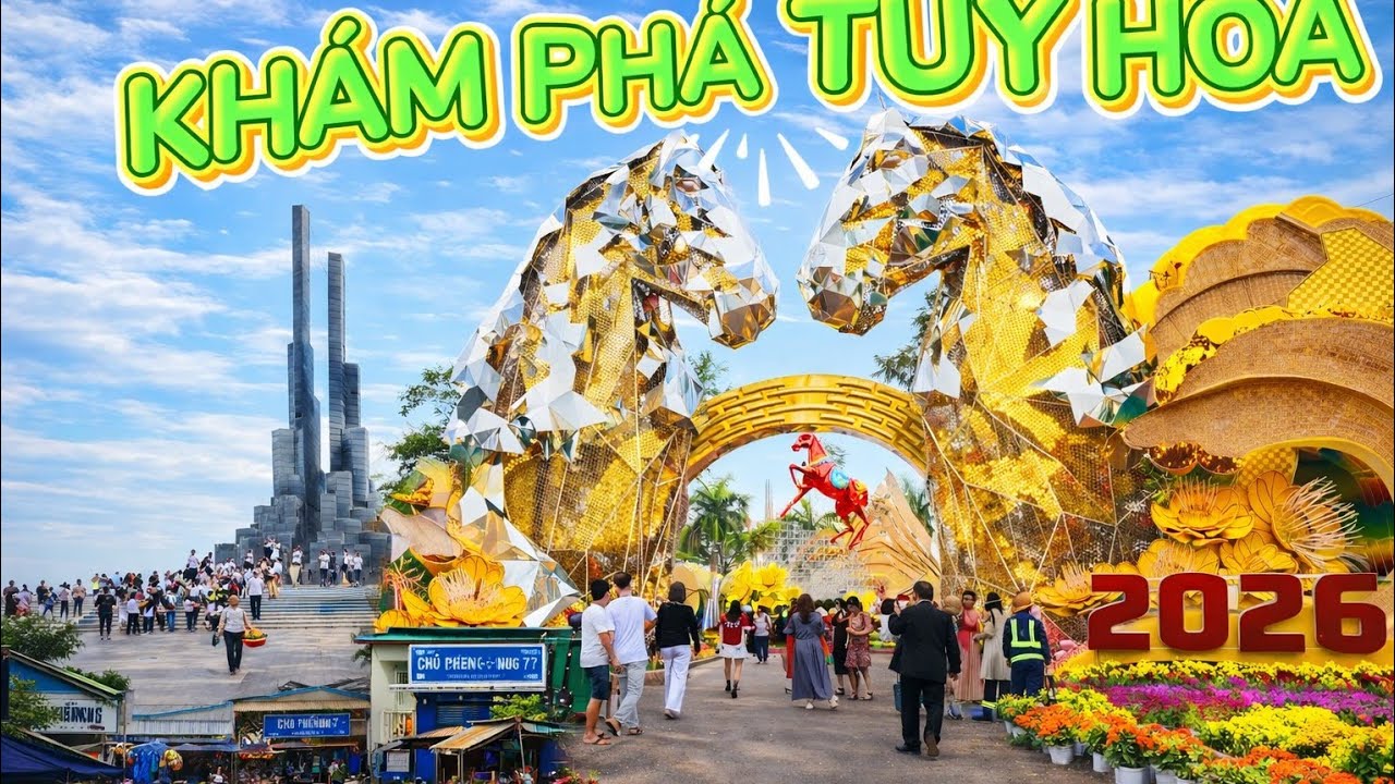 Khám Phá Công Viên Hoa Hồ Điều Hòa & Chợ Phường 7 Tuy Hòa | Không Khí Nhộn Nhịp Đầu Năm Ở Phú Yên