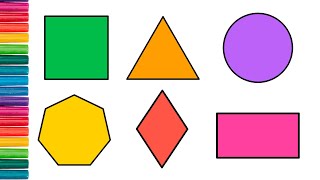 Bolalar uchun geometrik shakllarni chizish | Drawing geometric shapes for kids | Рисунок фигур детям