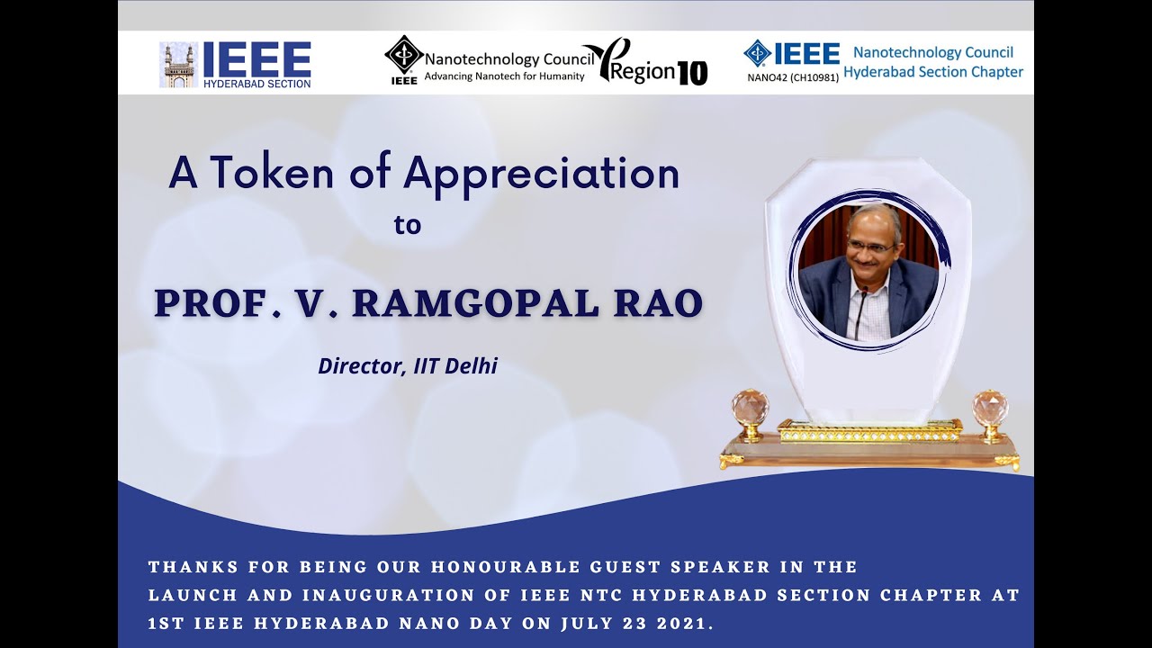 1st IEEE Hyderabad Nano Day - IEEE Hyderabad Nanotechnology Council Chapter