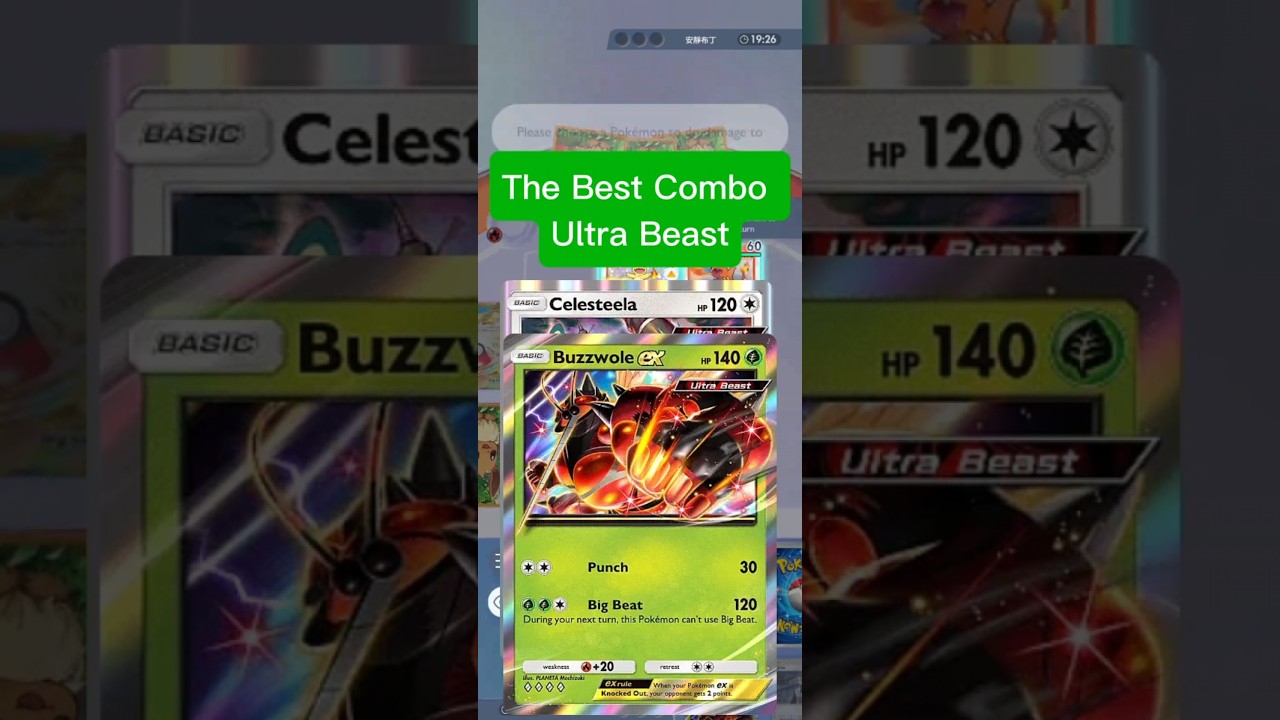 Buzzwole ex X Celesteela The Best Combo Ultra Beast - Pokemon TCG Pocket