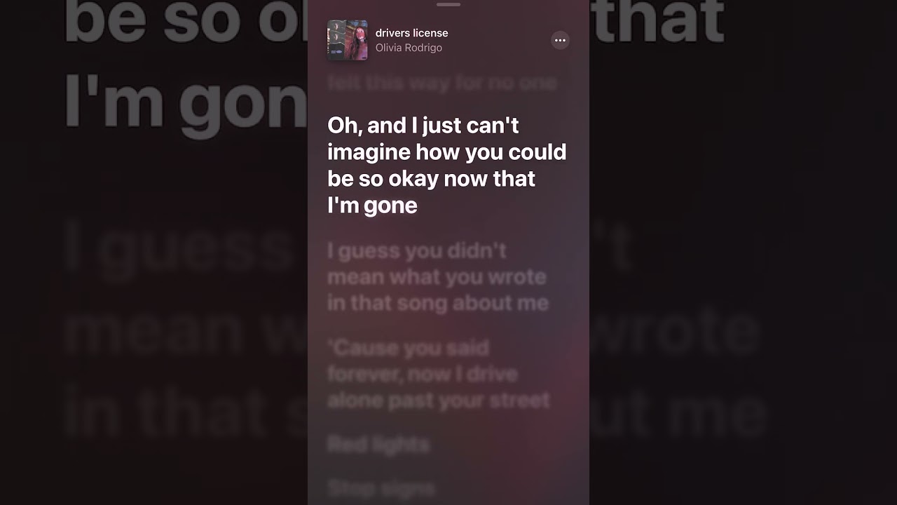 Olivia Rodrigo - drivers license - Lyrics