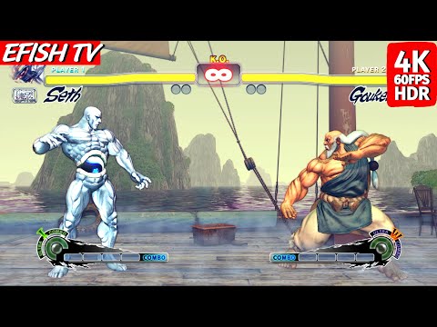Seth vs Gouken (Hardest AI) - Ultra Street Fighter IV | PS5 4K 60FPS