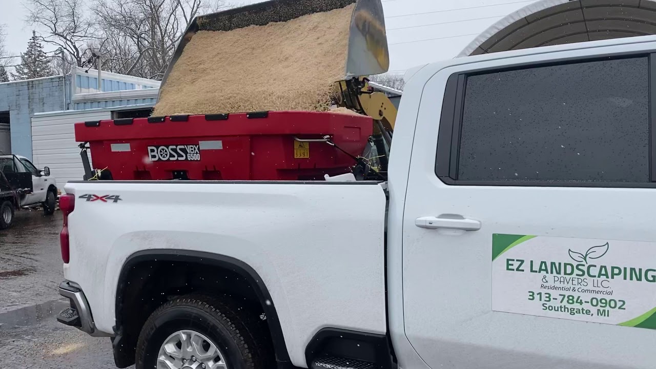 2020 Chevy Silverado with Boss salt spreader