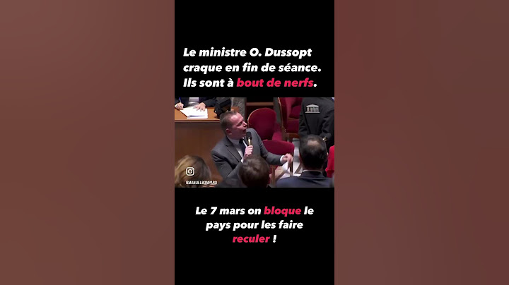 Craquage en direct du ministre !