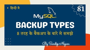 Comprehensive Guide to MySQL Backup Types | Physical, Logical, Online, Offline & More #81