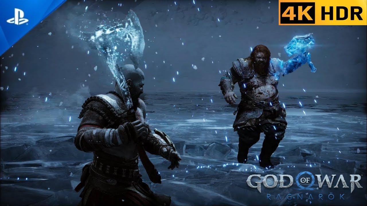 God of War 5 Ragnarok - THOR Vs Kratos Boss Fight PS5 (4K 60FPS) Fight Gameplay