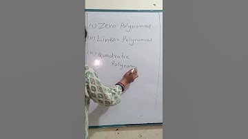 #Types of polynomials on the basis of degree #math #shorts.