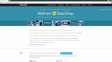 Getting Started with the Wolfram Data Drop